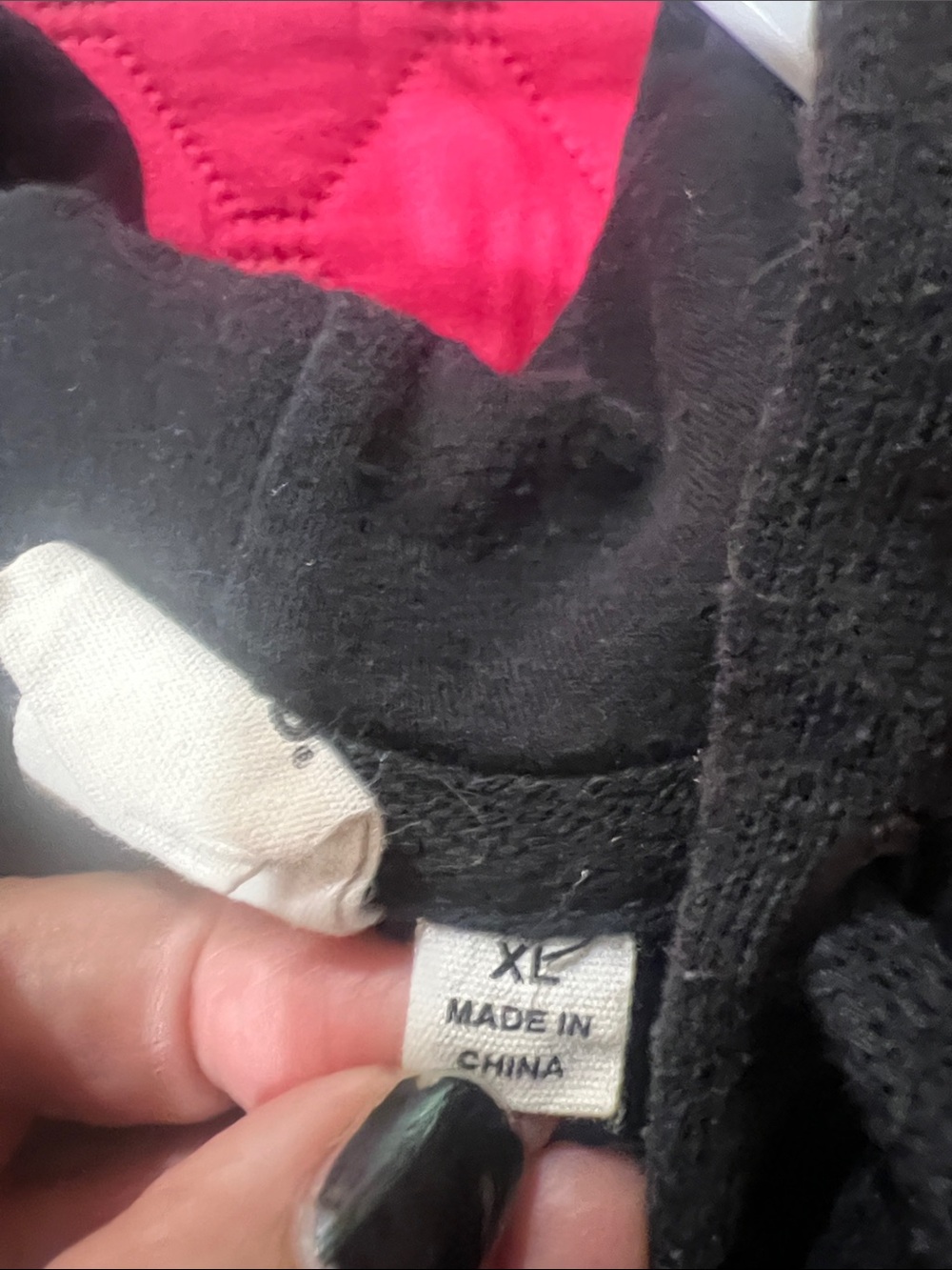 Vans Black Hoodie with Purple Checker Sleeve Accents - Picture 3 of 8